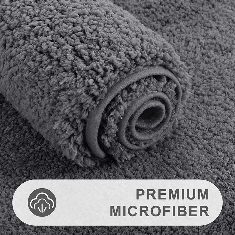 Axyaa Shaggy Soft Bath Rug 60x150 - Absorbent & Non-Slip Large Bathroom Mat