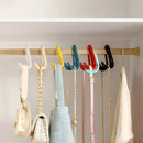 Axyaa Double Hook Bag Holder: Multi-Functional Arched Closet Organizer for Hats, Scarves, Purses