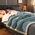 Axyaa Thick Milk Velvet King Size Fleece Sherpa Blanket for Winter Warmth