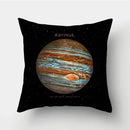 Axyaa Black Galaxy Planet Print Cushion Cover for Bedroom and Living Room