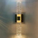 Axyaa Modern Metal K9 Crystal Wall Sconce for Bedroom Mirror, 12W Led Wall Lamp