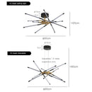 Axyaa Stick Shape Chandelier for Living Room LED Lighting Fixtures