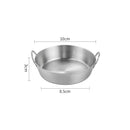 Axyaa Stainless Steel Double Handle Snack Plate & Sauce Bowl Kitchen Tableware