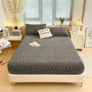 Axyaa Velvet Bed Sheet Set - Fitted Sheet + 2 Pillowcases - Winter Mattress Cover