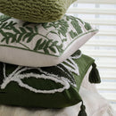 Axyaa Plush Tufted Leaf Pillow Cover 45x45cm