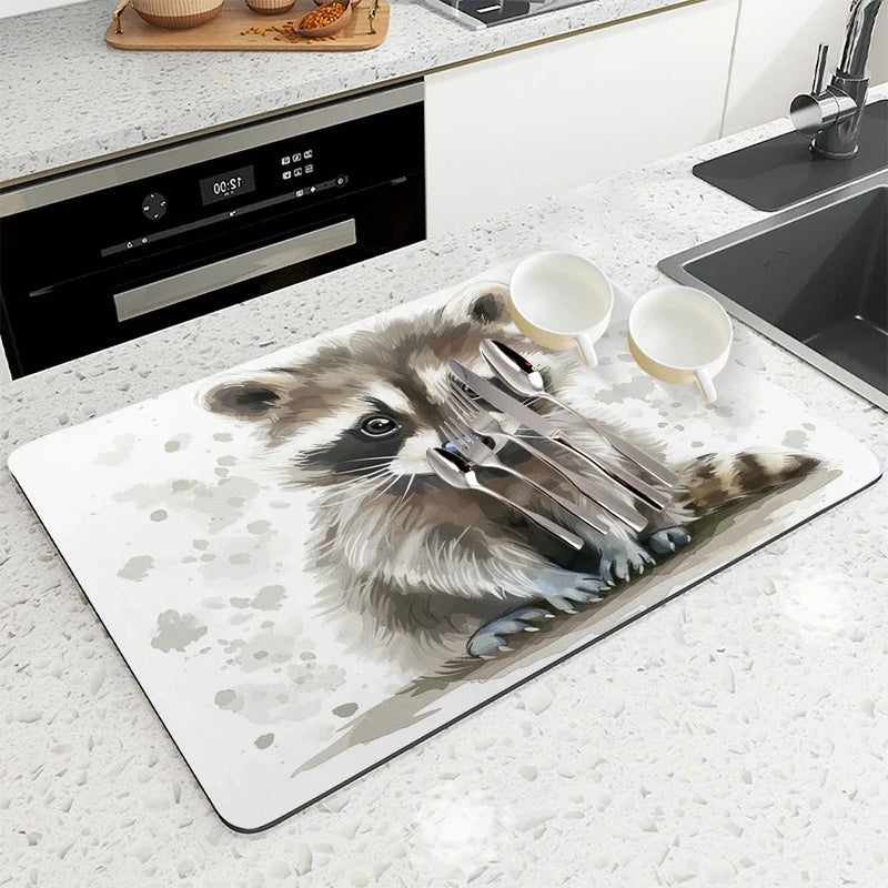 Axyaa Coffee Mat: Absorbent Draining Pad for Kitchen and Bathroom