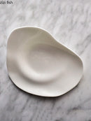 Axyaa White Ceramic Sushi Dessert Plate Set for Molecular Cuisine