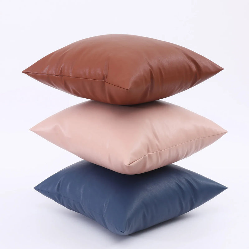 Axyaa Soft Leather-cloth Cushion Cover for Living Room Sofa, Car, Chair Home Decor