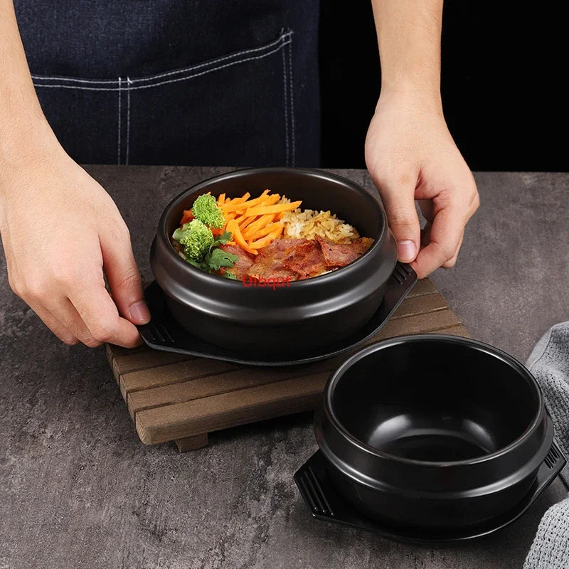 Axya High Temp Korean Stone Pot for Cooking Soup and Rice