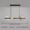 Axyaa Glass Bubble Chandelier: Nordic Minimalist Magic Bean Design