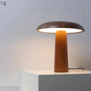 Axyaa Solid Wood Mushroom Table Lamp LED E14 for Study Bedroom