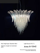 Axyaa Luxury Crystal LED Chandelier for Home Living Room Restaurant Hotel Staircase