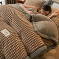 Axyaa Winter Warmth Milk Velvet 4-Piece Set - Double-Sided Thickened Velvet