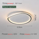 Axyaa Modern Ceiling Lights - Circular Warm LED Bedroom Fixtures