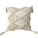 Bohemian Tufted Pillow Cover with Moroccan Embroidery by Axyaa