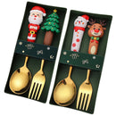 Axyaa 2-Piece Gold Cutlery Set in Gift Box