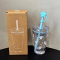 Axyaa Pink Straw Cover Water Bottle: BPA-Free Tritan Cup for Girls, Heat-Resistant Drinking Cup