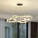 Axyaa Crystal LED Pendant Chandelier, Dimmable Modern Chrome Hanging Light