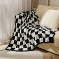 Axyaa Nordic Velvet Checkerboard Throw Blanket 150x200cm