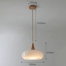 Axyaa Wooden Art Glass Chandelier LED Pendant Lights for Home Decor