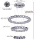 Axyaa Circular Crystal Chandelier LED Light for Luxury Homes