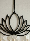 Axyaa Lotus Moon Hand-woven Wall Hanging with Acrylic Sequins