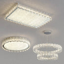Axyaa Modern Crystal LED Ceiling Chandelier for Home Living Room Décor