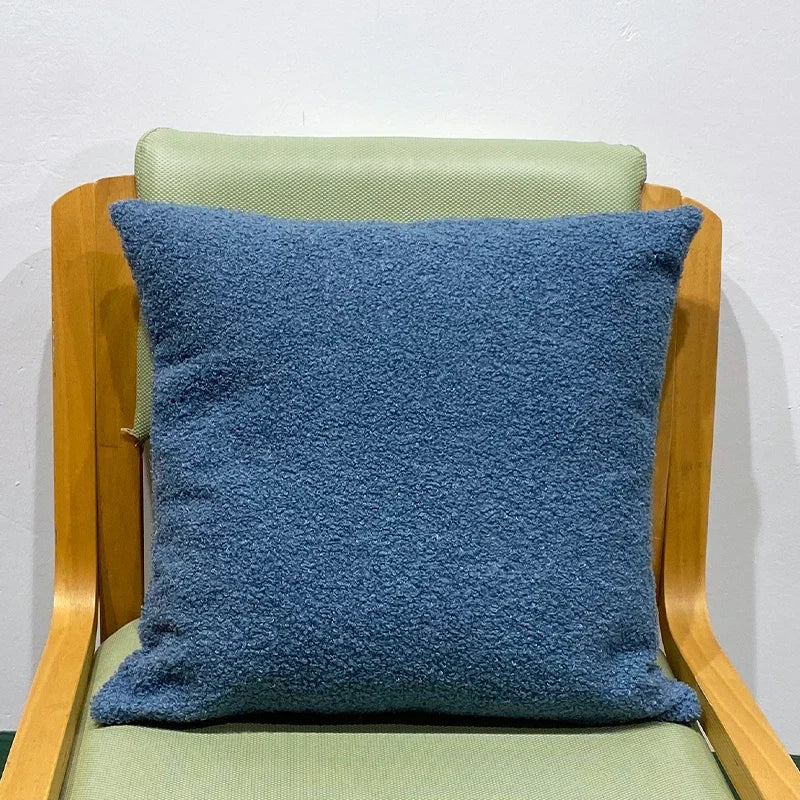 Axyaa Winter Soft Teddy Faux Fur Cushion Cover, Plush Throw Pillow Nordic Style