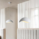 Axyaa Scandinavian White Bedside LED Pendent Lamp for Wabisabi Decor