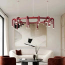 Axyaa Modern Minimalist Wine Red Bar Counter Pendant Light