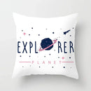 Axyaa Astronaut Theme Polyester Pillowcase Sofa Chair Cover 45x45cm
