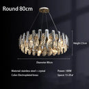 Axyaa Luxury Crystal LED Chandelier for Home Decor & Living Room
