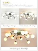 Axyaa Nordic Magic Bean Ceiling Light - Modern Luxury Chandelier for Living Room