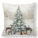 Axyaa Merry Christmas Pillowcase Cushion Cover for Festive Home Decor