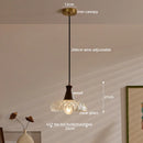 Axyaa Ceramic Wood LED Pendant Lights - Modern Hanging Lamp for Home Decor