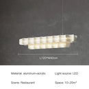 Axyaa White Acrylic Pendant Light for Dining Rooms and Living Rooms