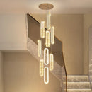 Axyaa Gold Crystal LED Chandelier: Modern Luxury Pendant Light