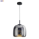 Axyaa Smoky Glass LED Pendant Light 8W - Modern Nordic Style for Bedroom, Dinning, Living Room