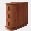 Axyaa Solid Wood 3-Drawer End Table: Modern Sofa Side & Narrow Nightstand