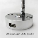 Axyaa Touch Dimmable LED Wall Lamp with USB Output Socket, Flex Neck, 3000K 6000K Reading Light