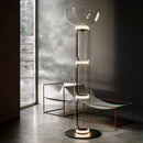 Axyaa Clear Glass Minimalist Floor Lamp for Modern Living Room Bedroom Decorating