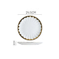 Axyaa Light Luxury Ceramic Dinner Plate for Steaks, Noodles, Fruits, and Dim Sum