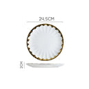 Axyaa Light Luxury Ceramic Dinner Plate for Steaks, Noodles, Fruits, and Dim Sum