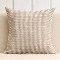 Axyaa Soft Corduroy Corn Grain Throw Pillow Cover for Home Decor - 40/45/50cm