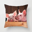 Axyaa Dog Pig Pattern Polyester Throw Pillow Cover Home Decor Pillowcases 45 x 45cm