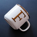 Axyaa Light Luxury Nordic Bone Couple Cup - Gold Relief Ceramic Mug