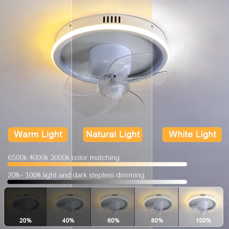 Axyaa RGB Dimmable Ceiling Fan Light for Interior Decor