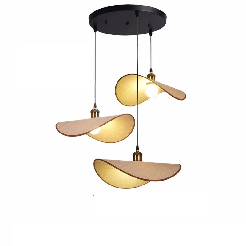 Axyaa Retro Hat Pendant Light: Minimalist E27 LED Hanging Lamp for Dining Room