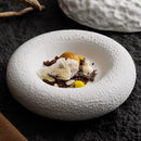 Axya Ceramic Dinner Plate Set, Unique Texture, Thick Soup & Dessert Plates