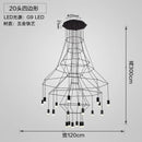 Axyaa Black Acrylic LED Pendant Chandelier | Modern Minimalist Line Design Indoor Lighting